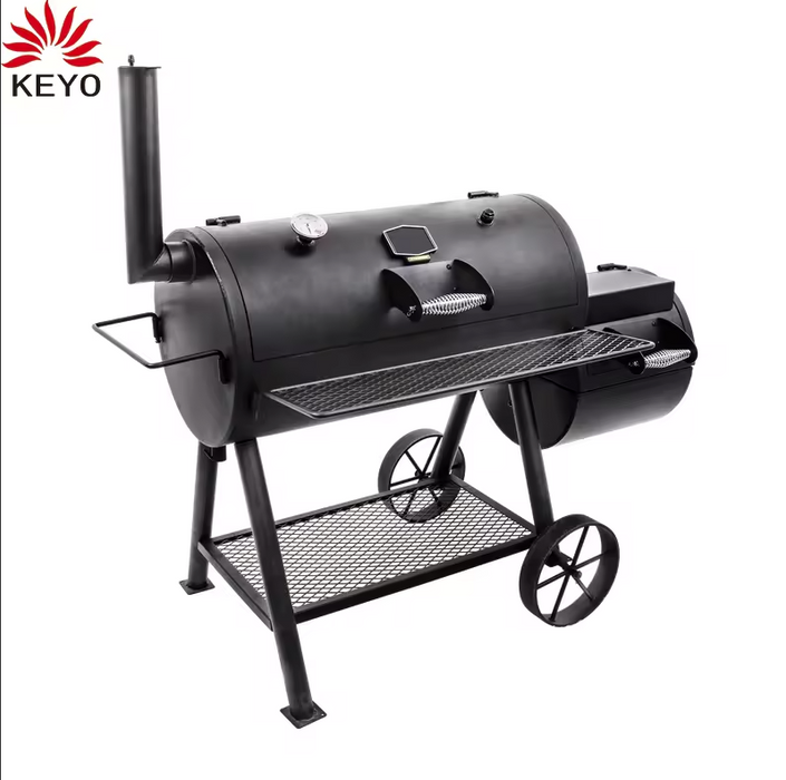 Black Outdoor Large Machine Charcoal Grills Highland Offset Smoker